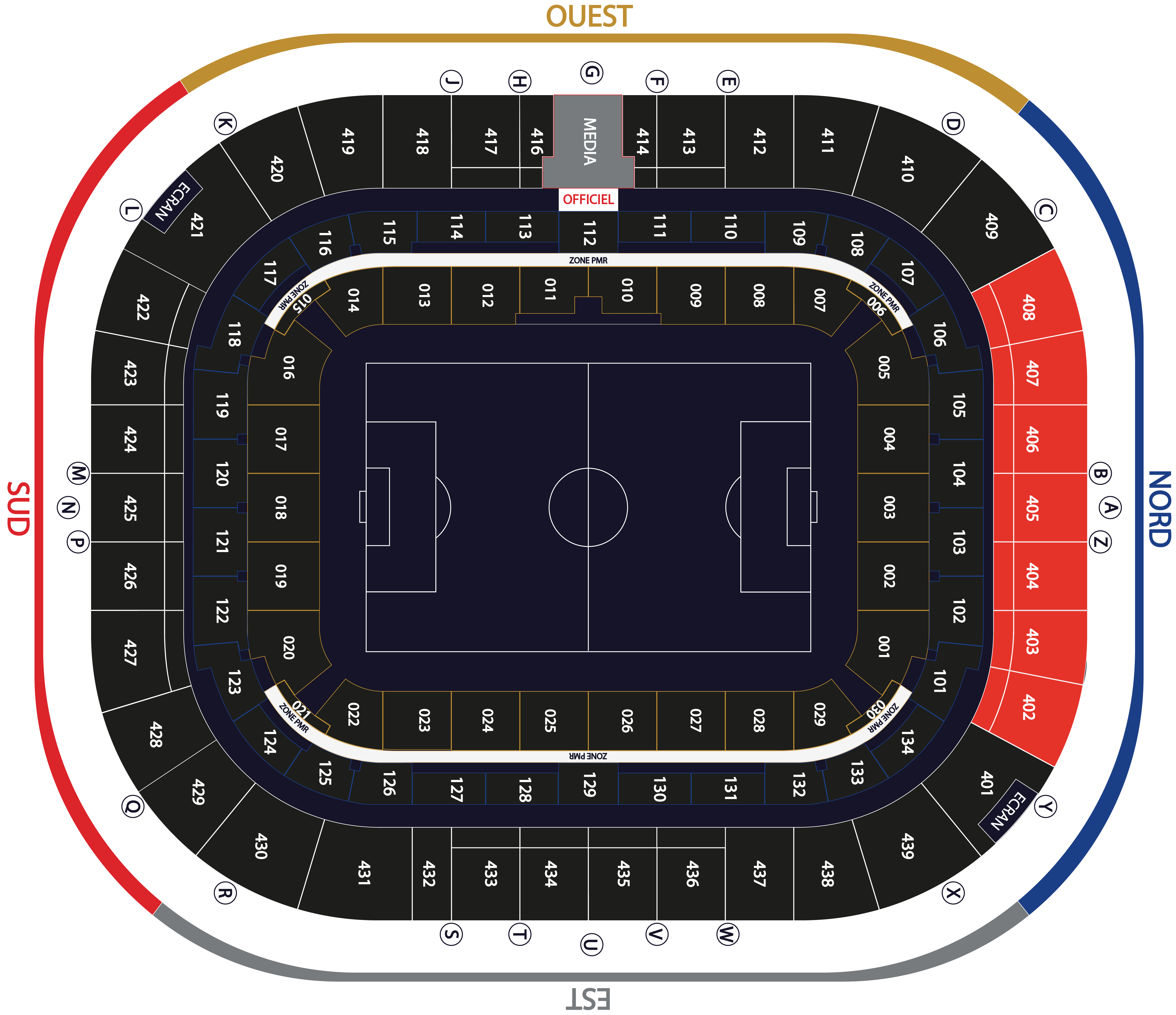 Plan du stade
