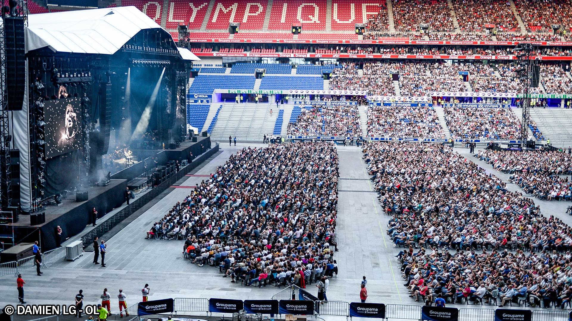 Groupama Stadium le stade passe en « mode » concert OL Vallée Groupama Stadium le stade passe en « mode » concert OL Vallée